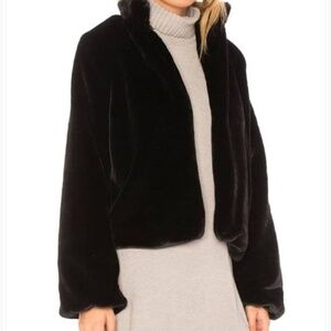 Tularosa Black Faux Fur Jacket